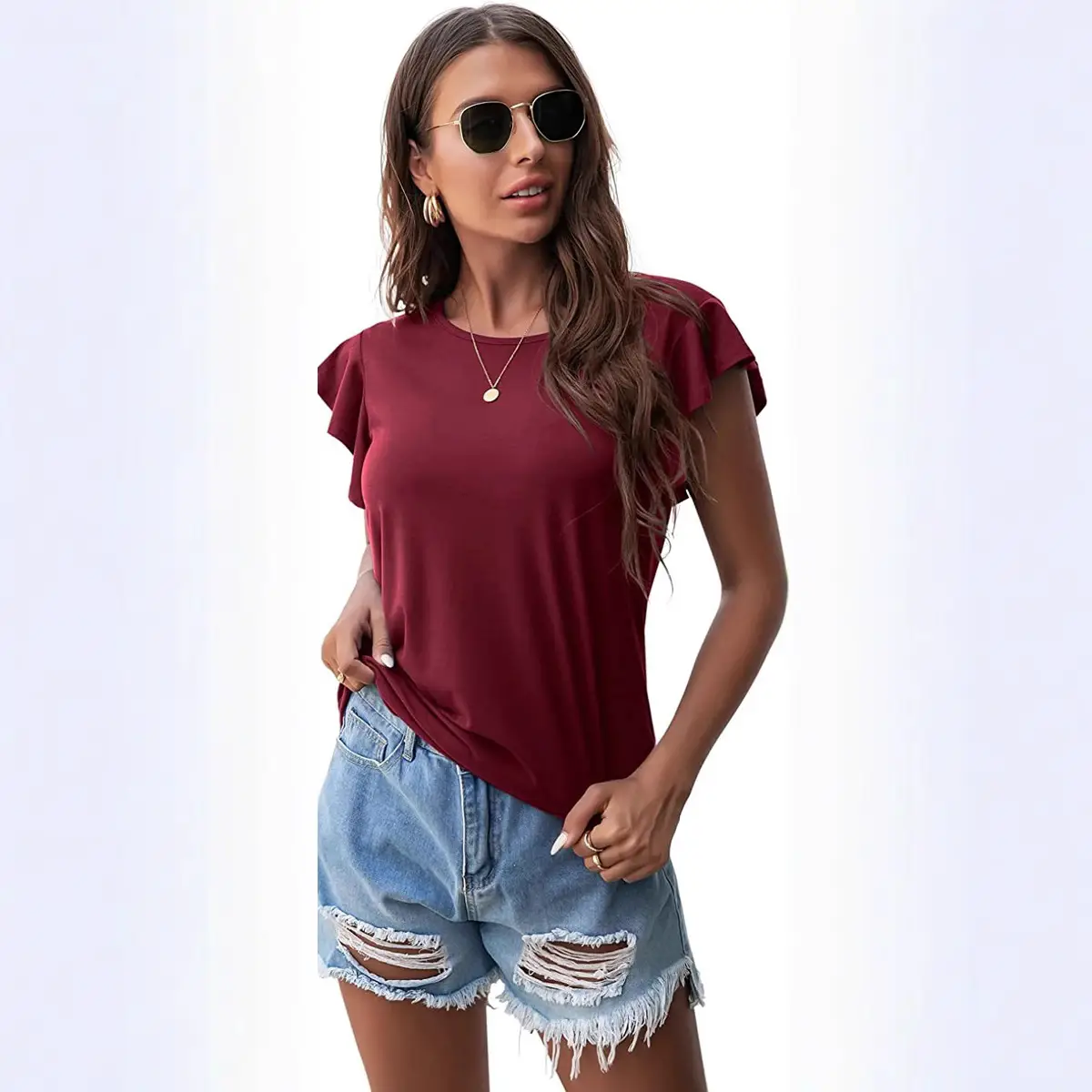 Women's Black Round Neck Short Sleeve T-Shirt 2024 - Image 11