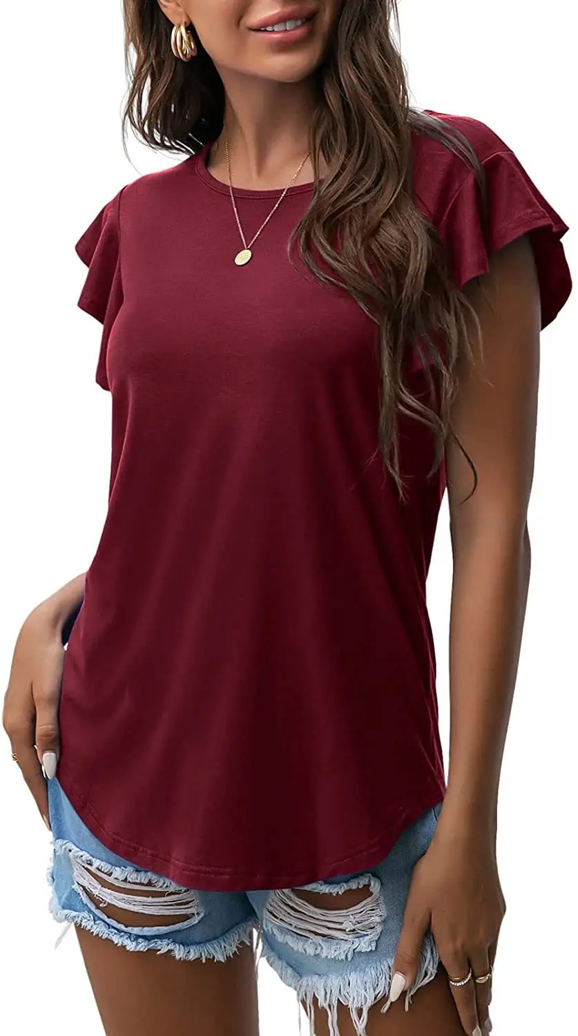 Women's Black Round Neck Short Sleeve T-Shirt 2024 - Image 6