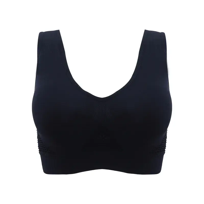 White Hollow Mesh Sports Bra Large Size - Image 2