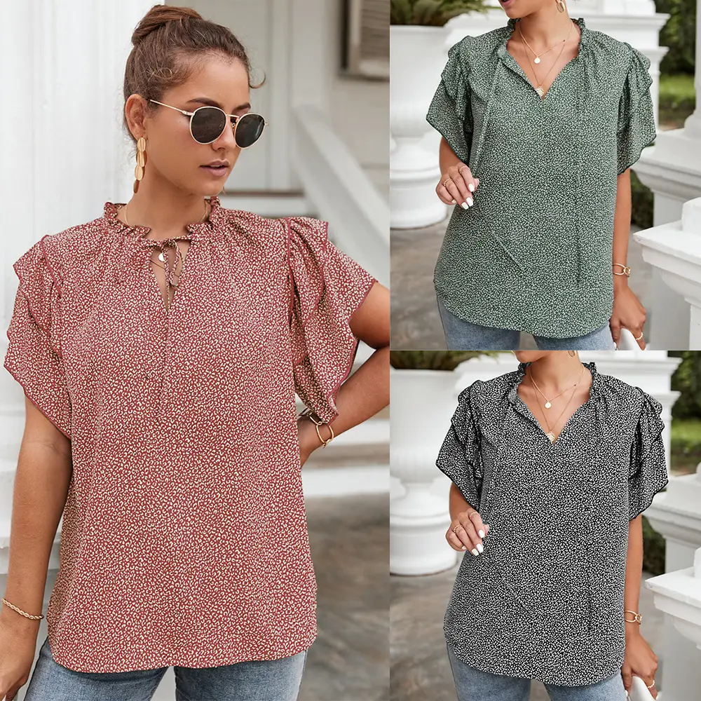 2022 Hot Leopard Print V-Neck Top for Women - Image 4