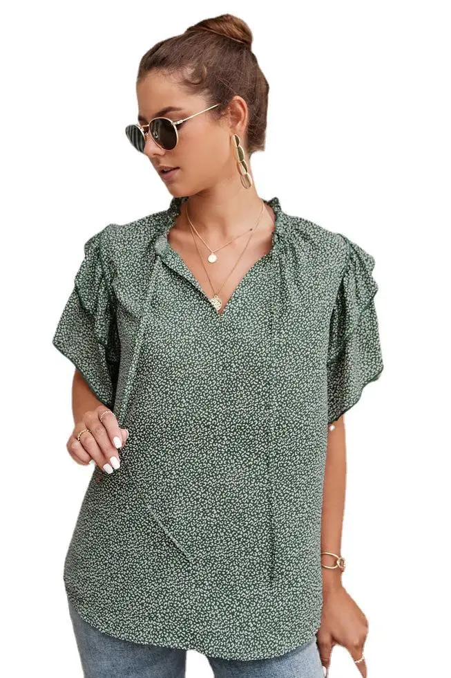 2022 Hot Leopard Print V-Neck Top for Women - Image 8
