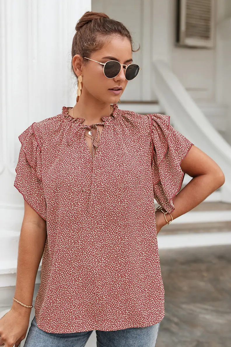 2022 Hot Leopard Print V-Neck Top for Women — feature 33