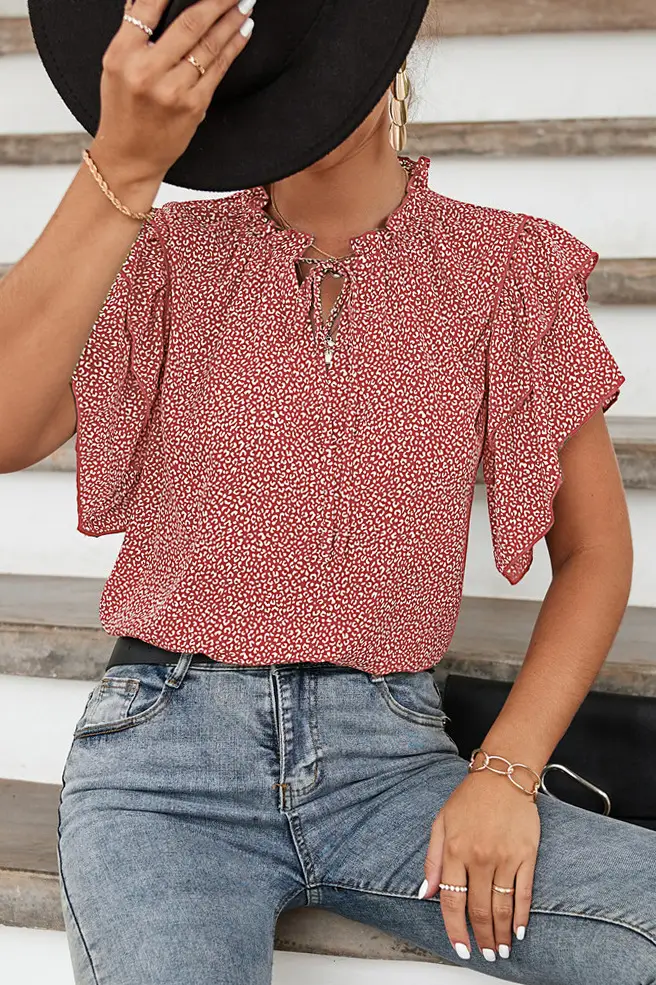 2022 Hot Leopard Print V-Neck Top for Women — feature 36