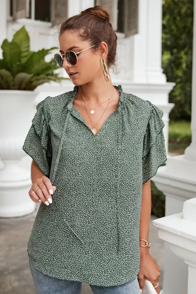 2022 Hot Leopard Print V-Neck Top for Women — feature 40