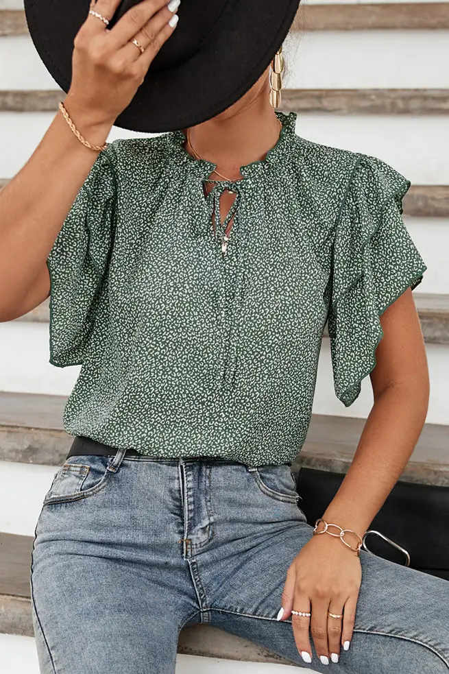 2022 Hot Leopard Print V-Neck Top for Women — feature 42