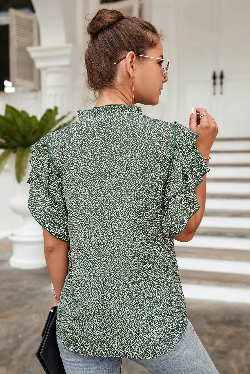 2022 Hot Leopard Print V-Neck Top for Women — feature 44