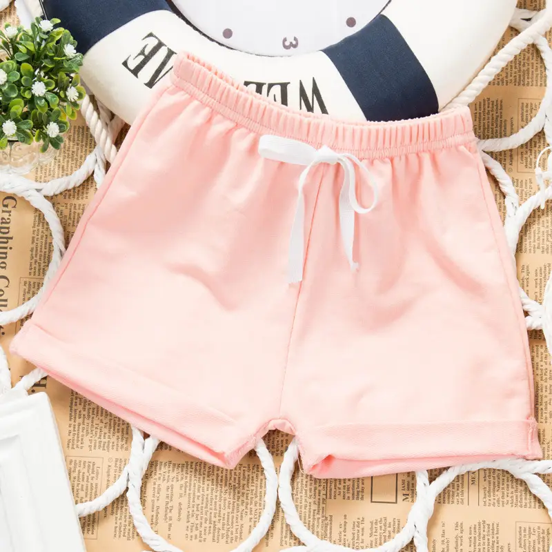 Men Women Cotton Shorts Navy Yellow Drawstring - Image 6