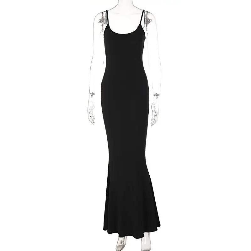 European Women's Red Sleeveless High-Waist Dress 2026 - Image 3