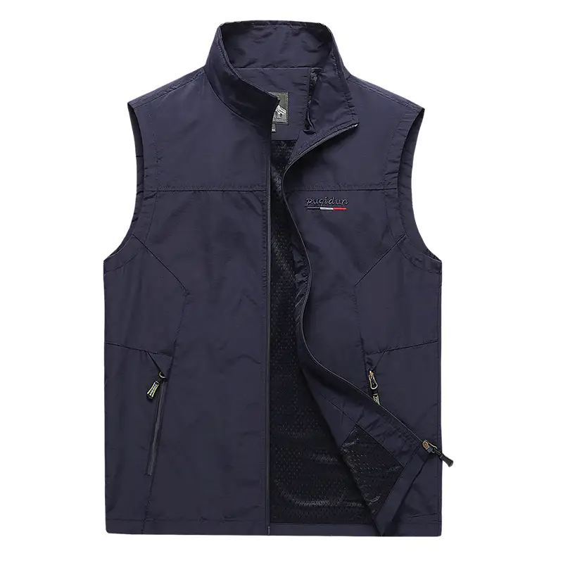 Men's 2022 Collar Vest Olive Green Quick-Drying Lightweight - Image 10