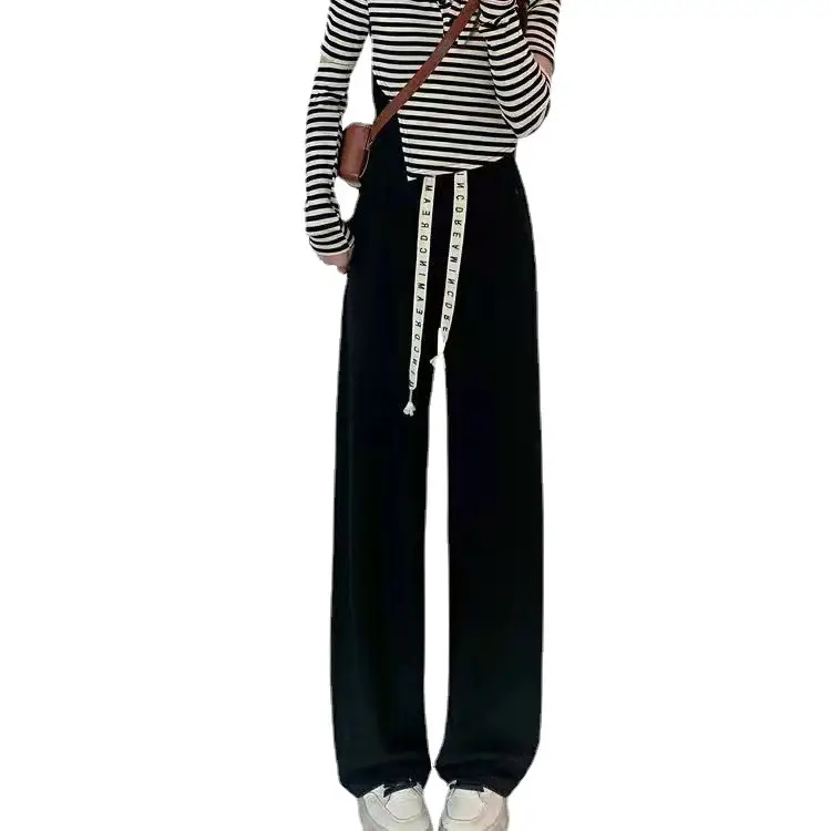 Women Loose Fit Drawstring Leg Pants High Waist Drape