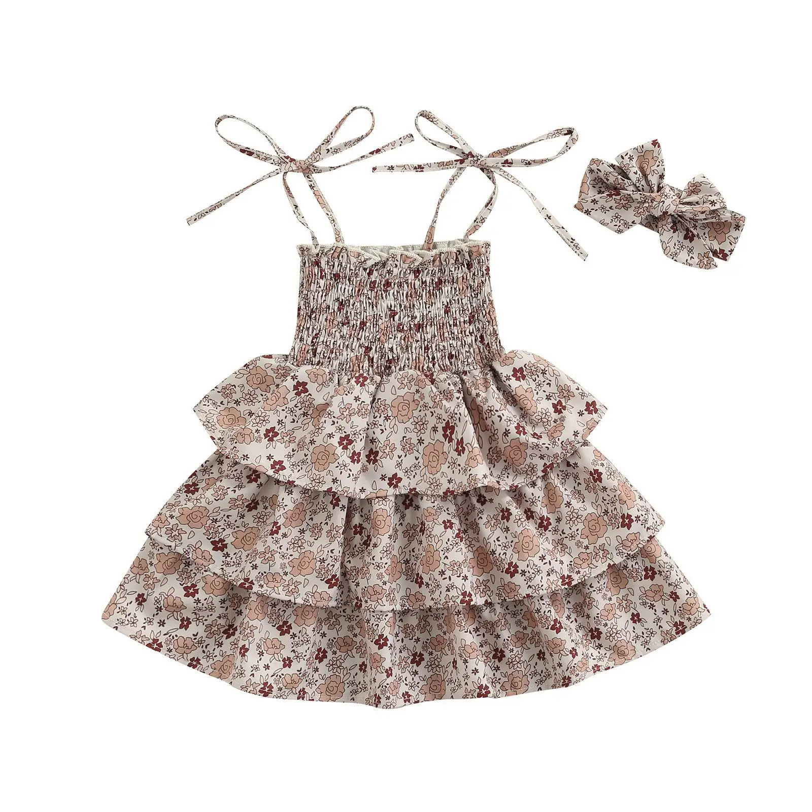 Cross-border 2022 Printed Suit for Girls 1-10 Years