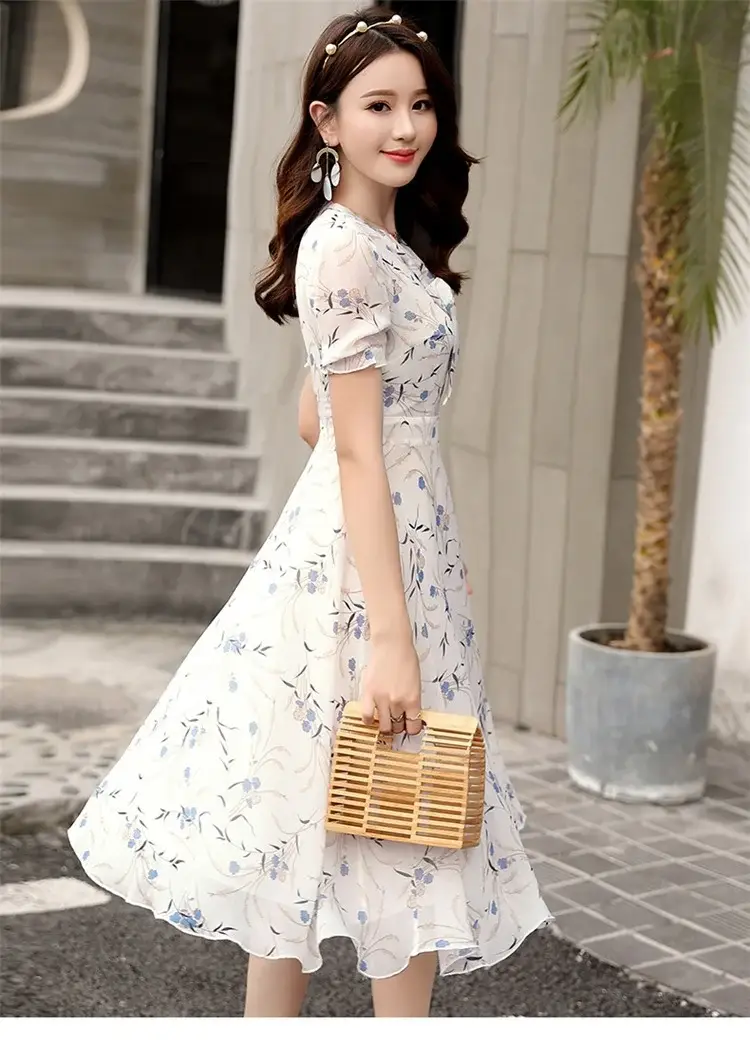 Thai Style Floral Skirt Dress Fat Waist Large Size — feature 15