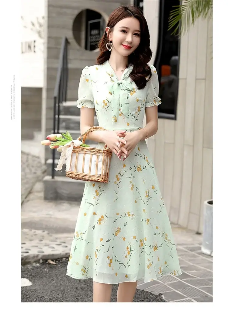 Thai Style Floral Skirt Dress Fat Waist Large Size — feature 6