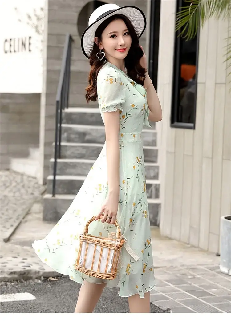 Thai Style Floral Skirt Dress Fat Waist Large Size — feature 9