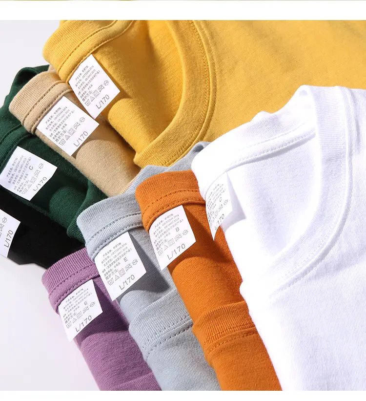 Men Women Loose Fit Orange Cotton T-Shirt 200g — feature 9