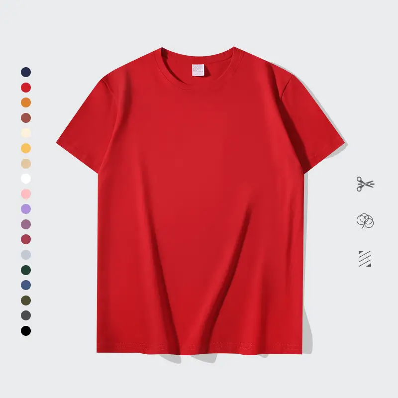 Men Women Loose Fit Orange Cotton T-Shirt 200g