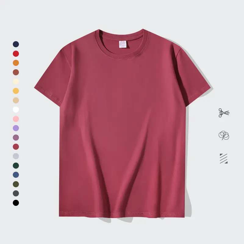 Men Women Loose Fit Orange Cotton T-Shirt 200g