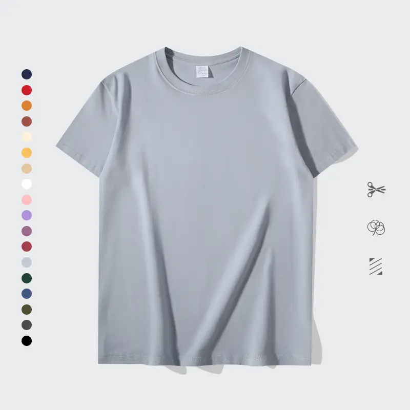 Men Women Loose Fit Orange Cotton T-Shirt 200g