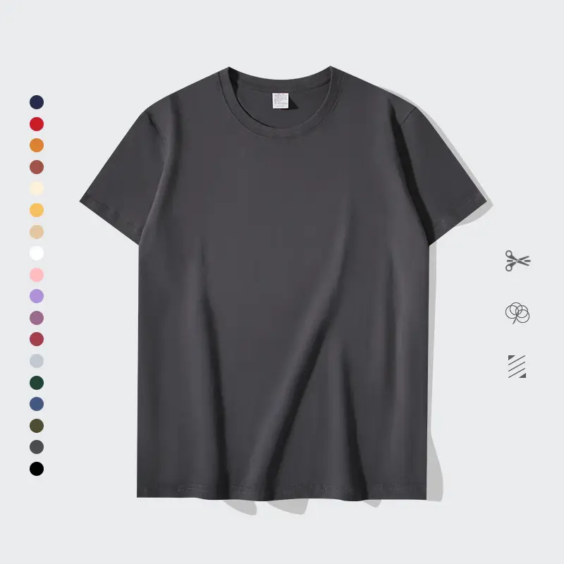 Men Women Loose Fit Orange Cotton T-Shirt 200g