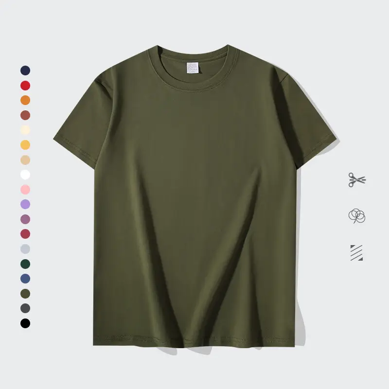 Men Women Loose Fit Orange Cotton T-Shirt 200g