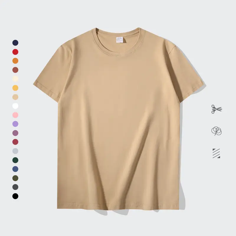 Men Women Loose Fit Orange Cotton T-Shirt 200g