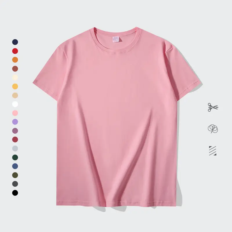 Men Women Loose Fit Orange Cotton T-Shirt 200g