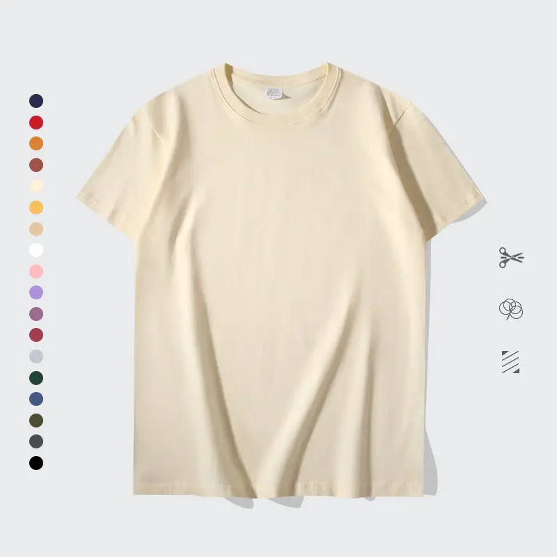 Men Women Loose Fit Orange Cotton T-Shirt 200g
