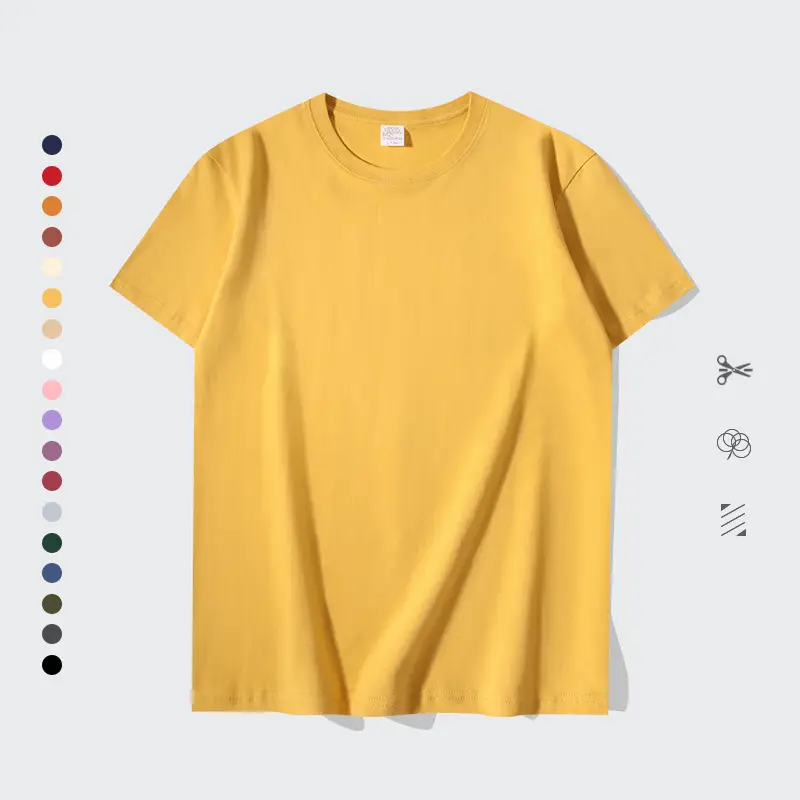 Men Women Loose Fit Orange Cotton T-Shirt 200g