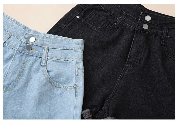 New Women High Waist Denim Shorts Light Blue 2025 — feature 10