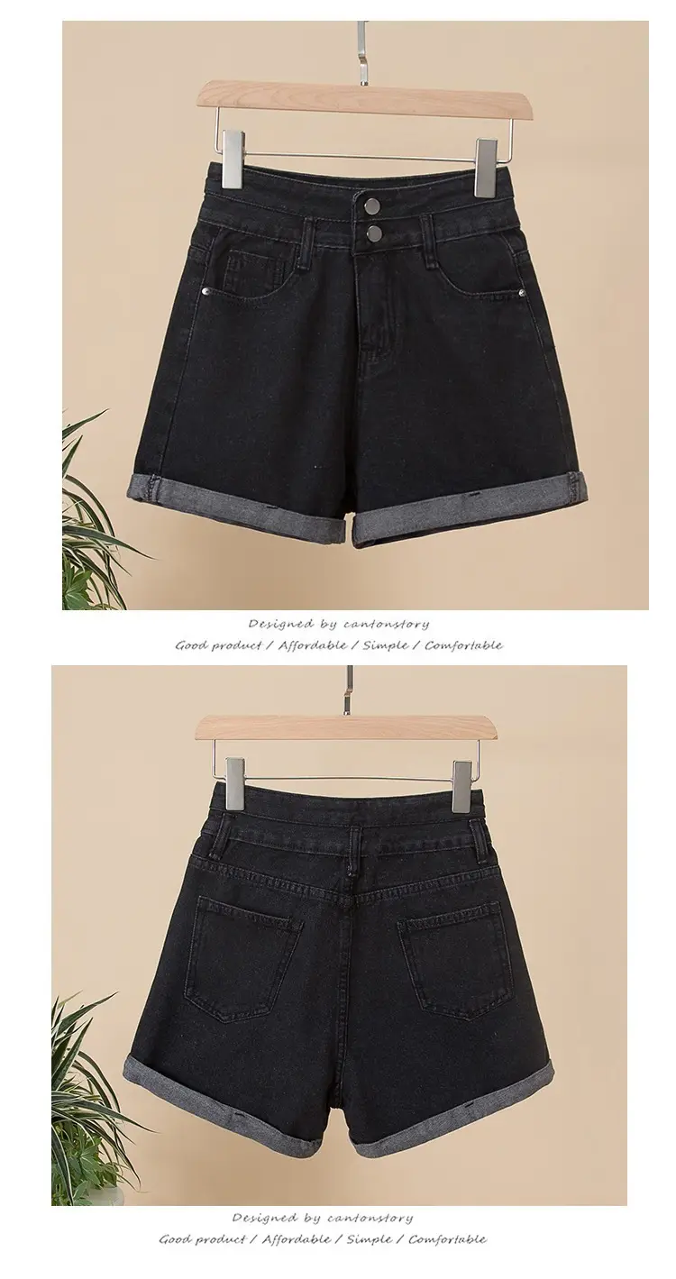 New Women High Waist Denim Shorts Light Blue 2025 — feature 16