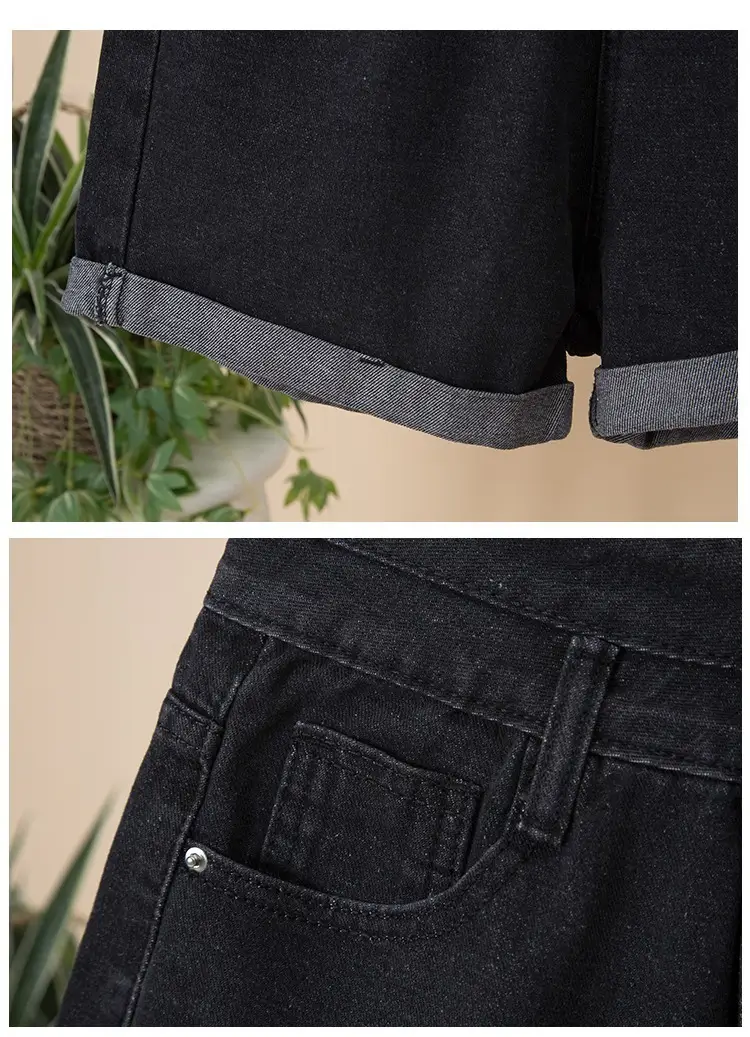New Women High Waist Denim Shorts Light Blue 2025 — feature 19