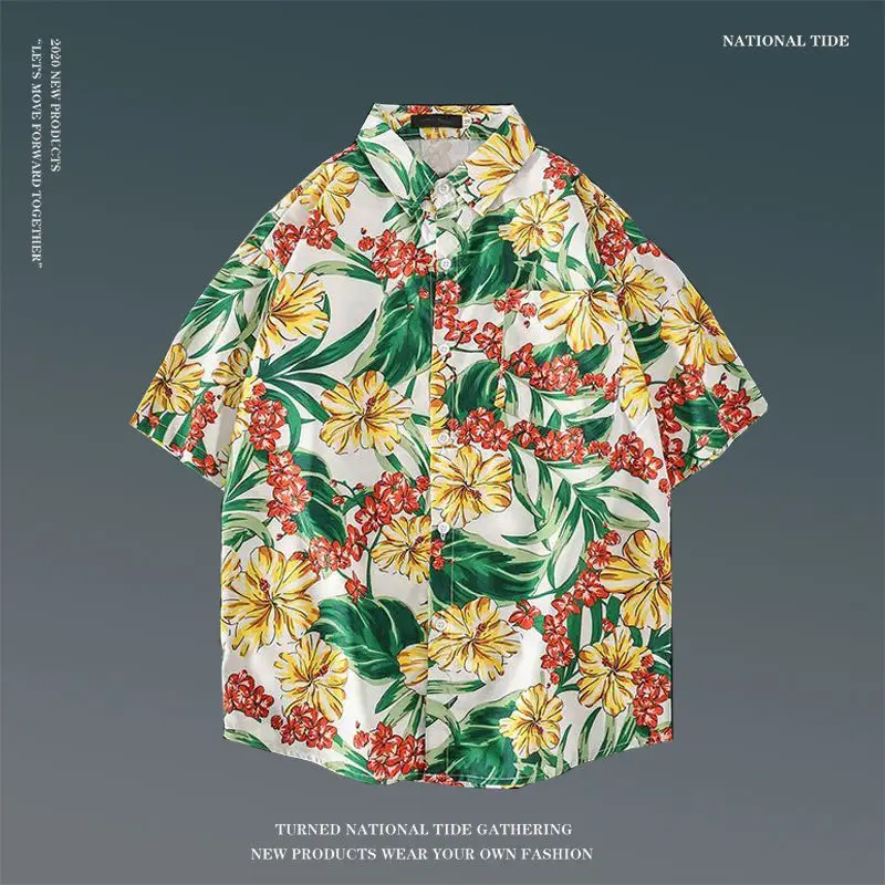 Women Japanese Ins Hawaii Beach Short Sleeve Shirt — feature 10