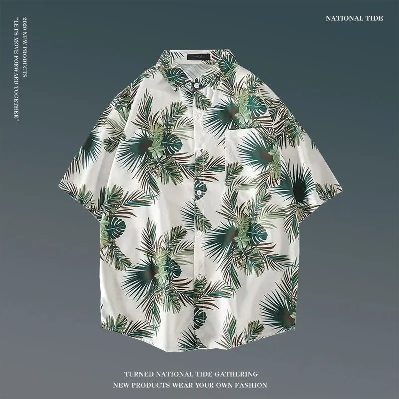 Women Japanese Ins Hawaii Beach Short Sleeve Shirt — feature 12