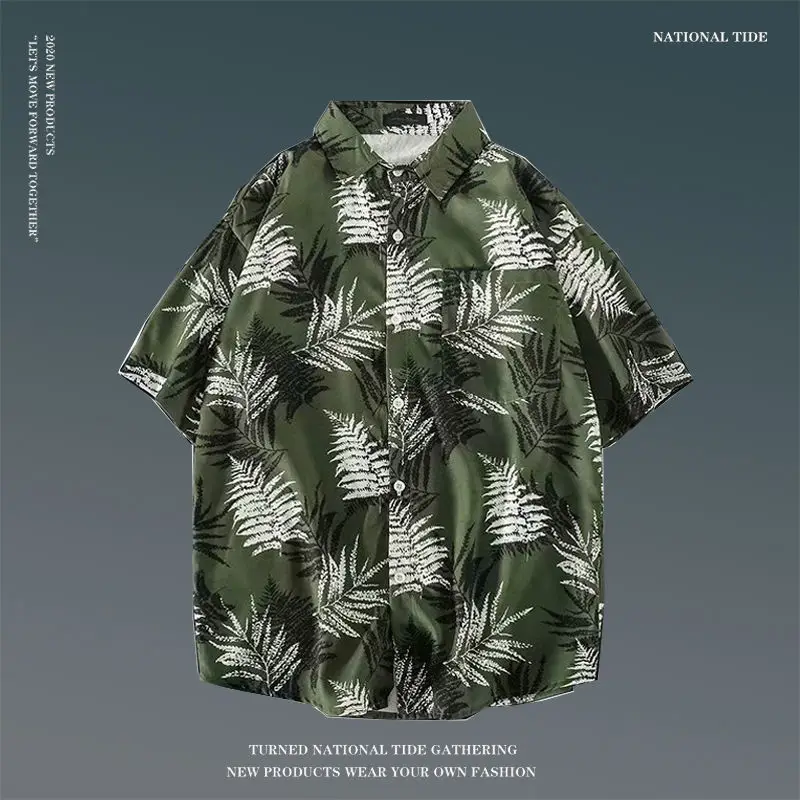 Women Japanese Ins Hawaii Beach Short Sleeve Shirt — feature 17