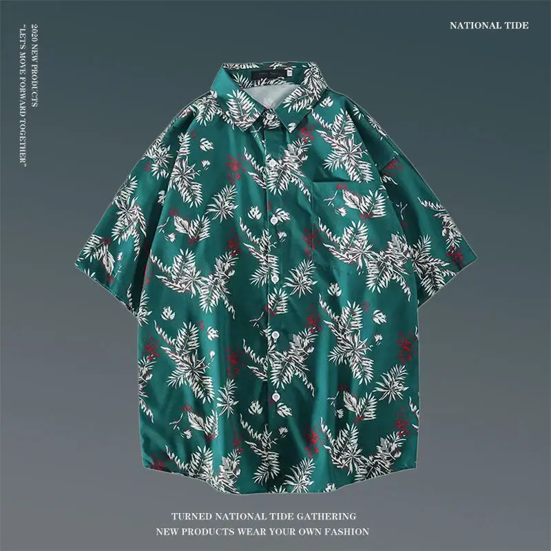 Women Japanese Ins Hawaii Beach Short Sleeve Shirt — feature 19