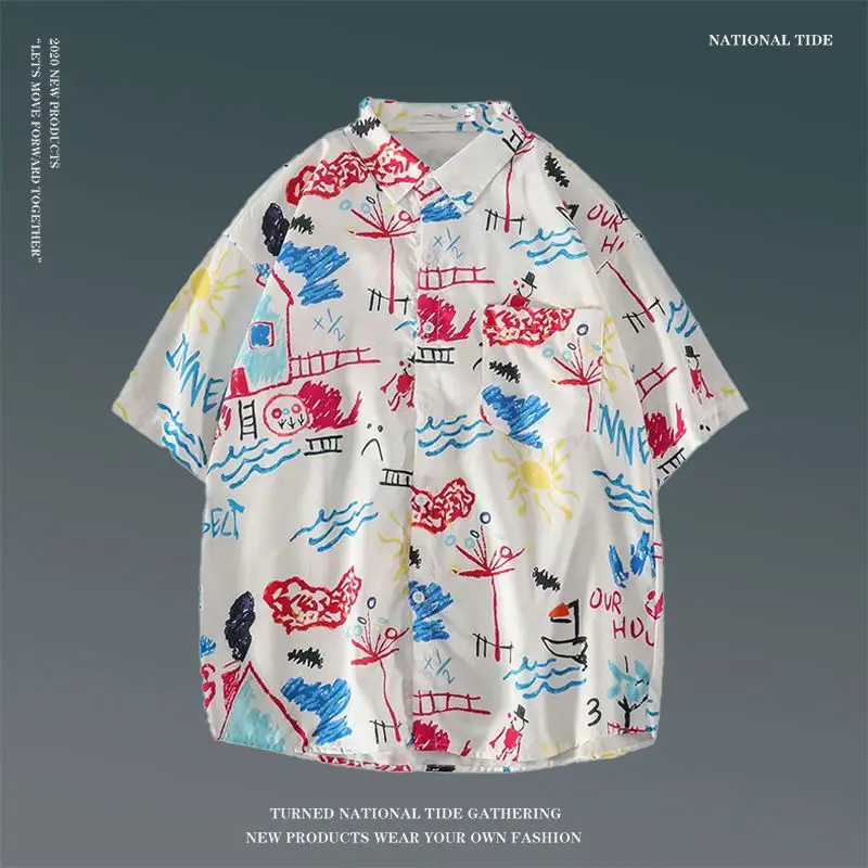 Women Japanese Ins Hawaii Beach Short Sleeve Shirt — feature 22
