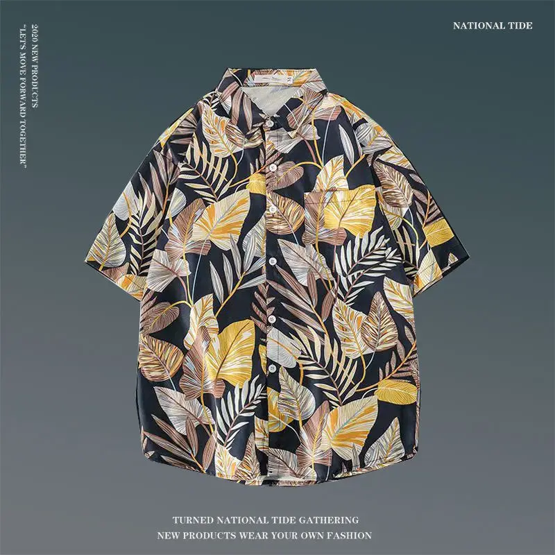 Women Japanese Ins Hawaii Beach Short Sleeve Shirt — feature 24