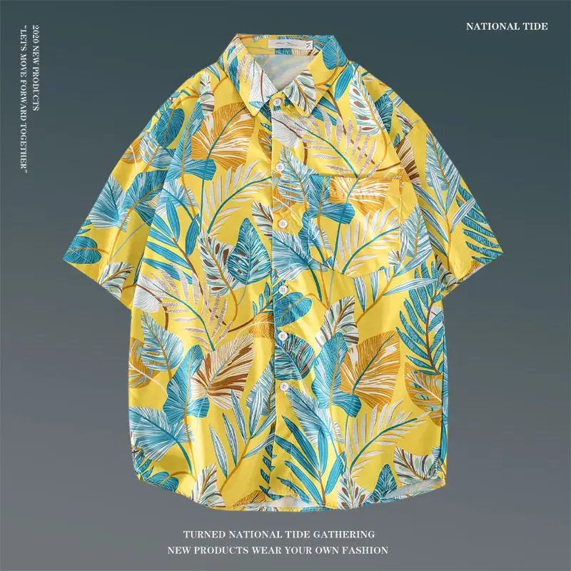 Women Japanese Ins Hawaii Beach Short Sleeve Shirt — feature 25