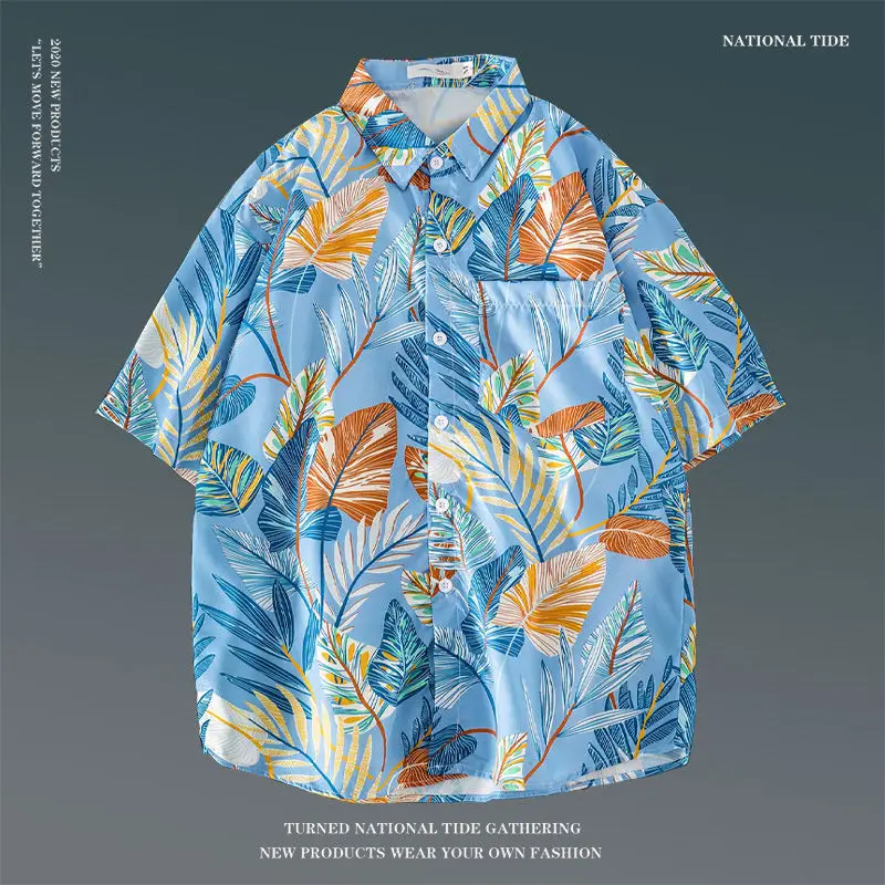 Women Japanese Ins Hawaii Beach Short Sleeve Shirt — feature 26