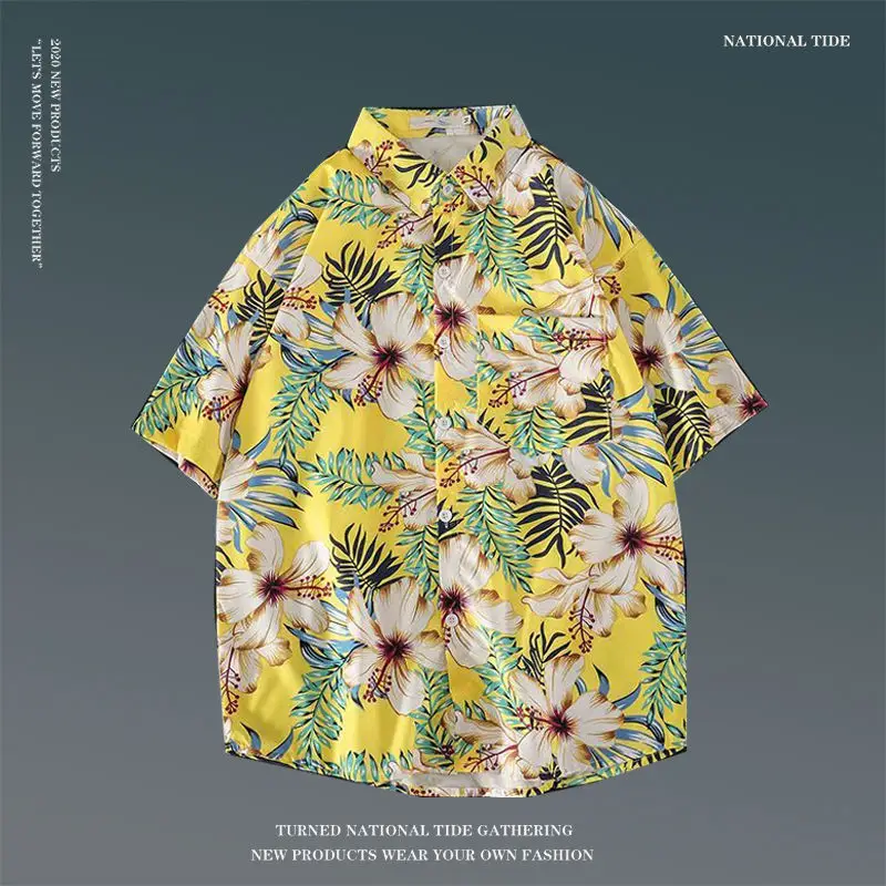 Women Japanese Ins Hawaii Beach Short Sleeve Shirt — feature 29