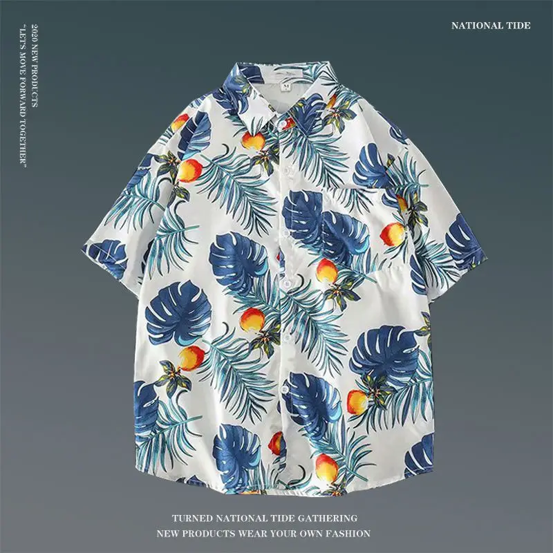 Women Japanese Ins Hawaii Beach Short Sleeve Shirt — feature 34