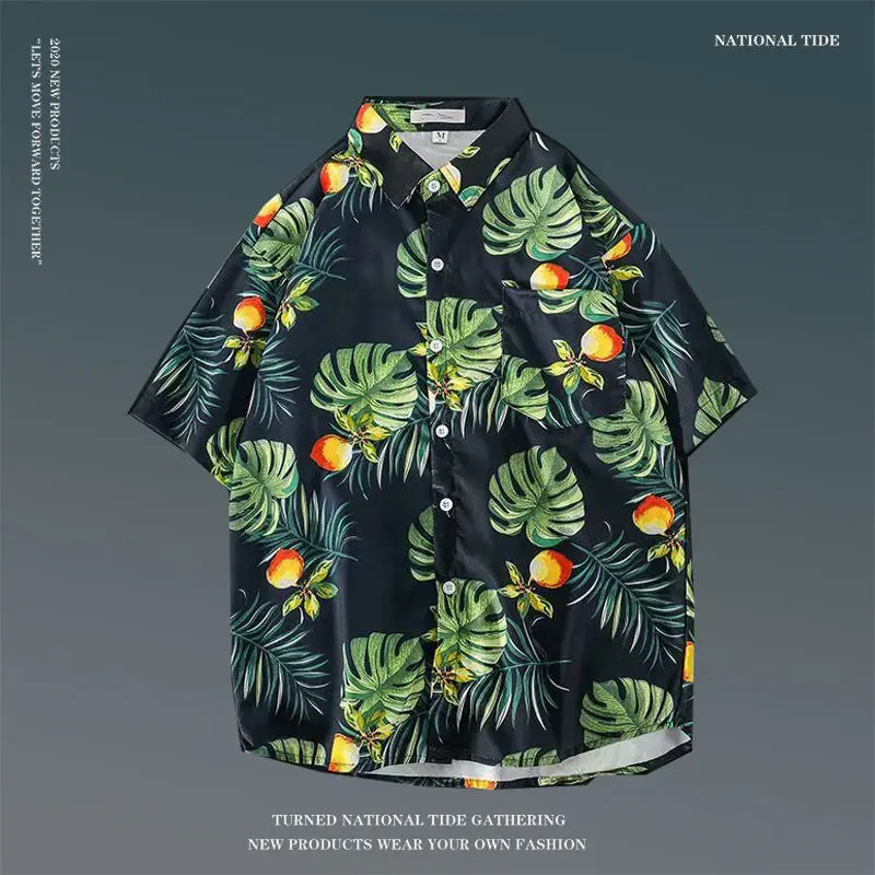 Women Japanese Ins Hawaii Beach Short Sleeve Shirt — feature 35