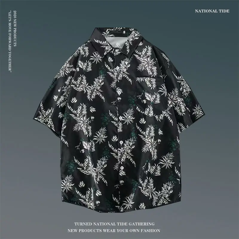 Women Japanese Ins Hawaii Beach Short Sleeve Shirt — feature 9