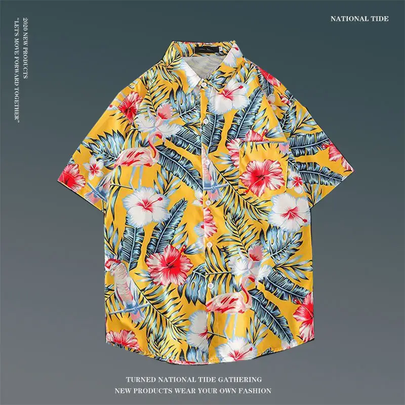 Women Japanese Ins Hawaii Beach Short Sleeve Shirt