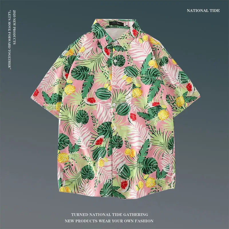 Women Japanese Ins Hawaii Beach Short Sleeve Shirt