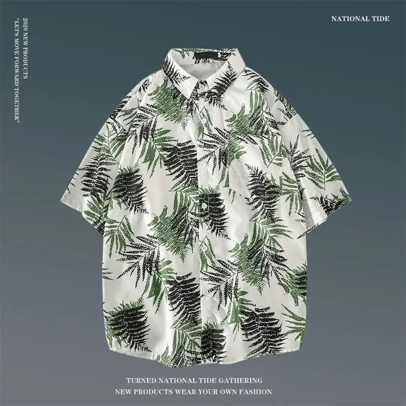 Women Japanese Ins Hawaii Beach Short Sleeve Shirt