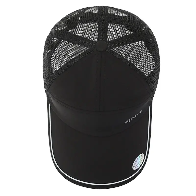Men's Black Mesh Pull-Out Cap Outdoor Sports Sunscreen - Image 12