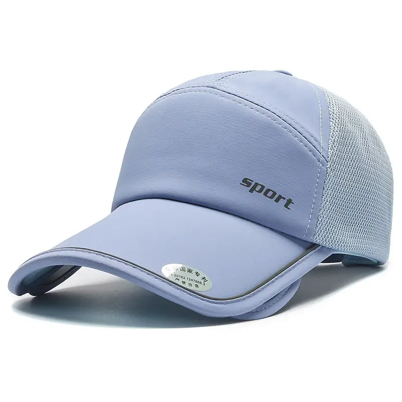 Men's Black Mesh Pull-Out Cap Outdoor Sports Sunscreen - Image 4