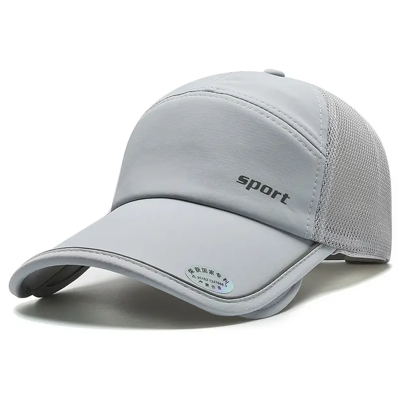 Men's Black Mesh Pull-Out Cap Outdoor Sports Sunscreen - Image 5