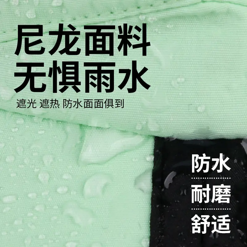 Green Nylon Raincoat Hat for Men Women Waterproof Comfortable - Image 6